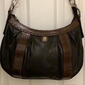 Brown and Black BRIGHTON Leather Shoulder Bag
